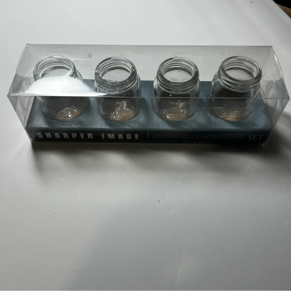 NEW Sharper Image Shot Glasses Mason Jars